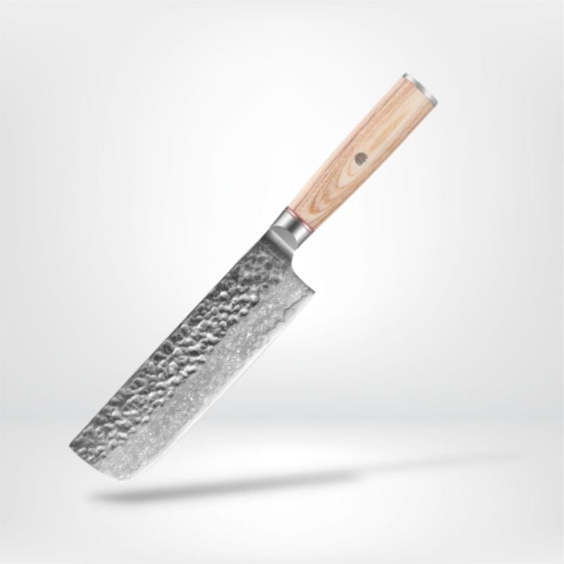 Couteau de cuisine Japonais Nakiri avec lame en acier damas forgé – De  Grandis Cuisine