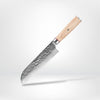 DeGrandisCuisine couteau de cuisine Couteau de cuisine Santoku<br> Lame en acier damas forgé