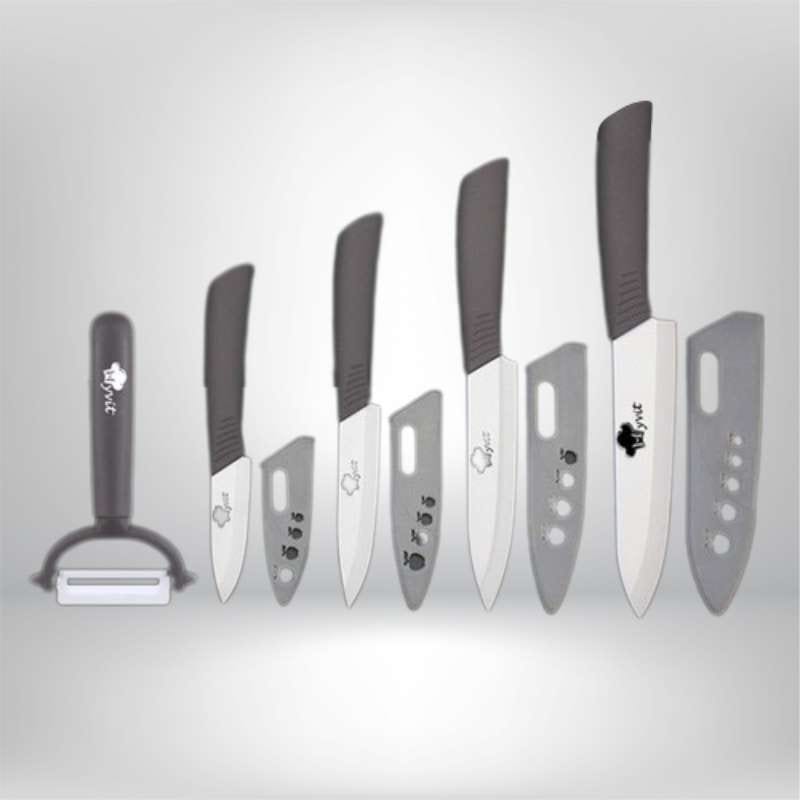 DeGrandisCuisine couteau de cuisine Set de couteaux de cuisine<br> 5 pièces Gris