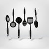 DeGrandisCuisine spatules Ensemble d'ustensiles de cuisine <br> Silicone alimentaire noir