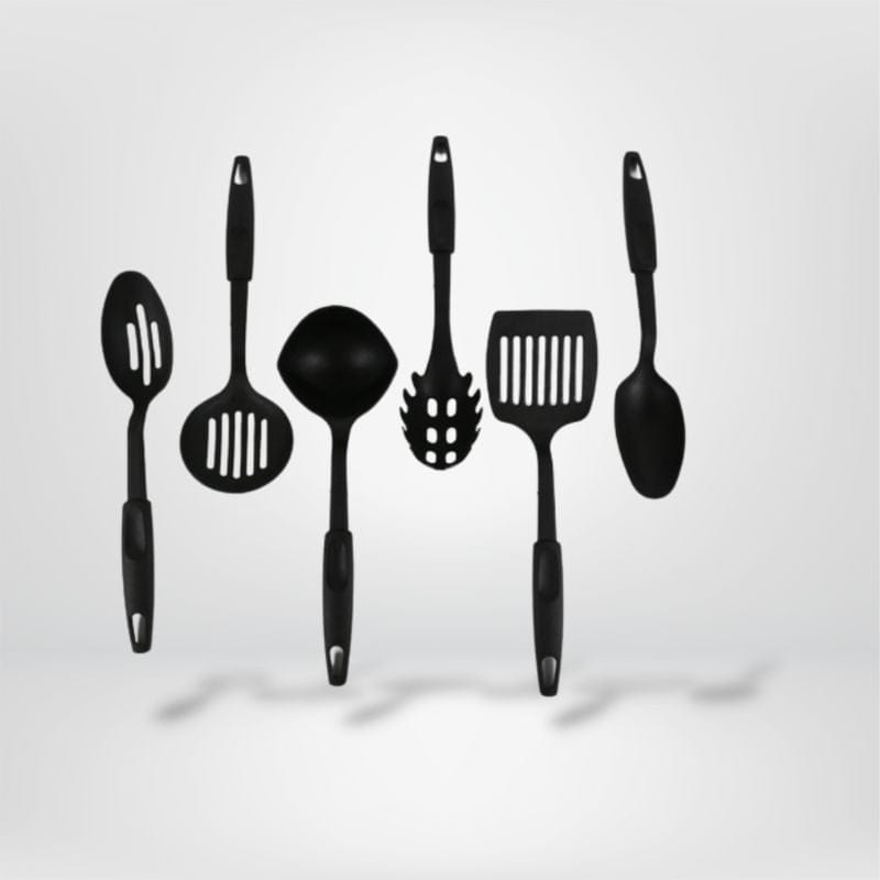 Ensemble d'ustensiles de cuisine en silicone alimentaire noir – De Grandis  Cuisine