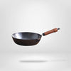 DeGrandisCuisine wok Wok en acier martelé <br> Avec manche en bois